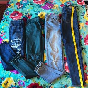 Bundle of American Eagle skinny jeans, size 8 long